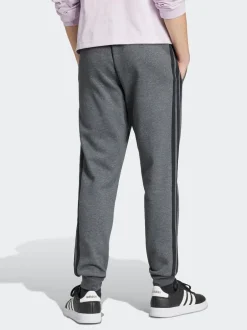 adidas Gris et noir - Essentiels Pantalon de jogging polaire à rayures 3 Sale