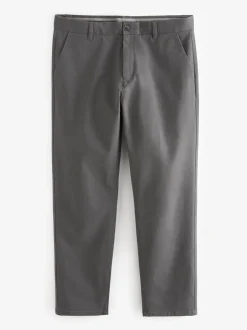 Next - Ajustement droit - Pantalon chino stretch Gris foncé