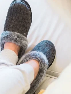 Skechers Gris foncé - Chaussons Souvenirs des anges de glace pour femmes