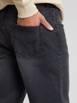 Threadbare - Jean droit stretch Gris foncé Discount