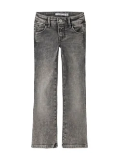 Name It Gris foncé - Jean évasé fille à taille réglable Online