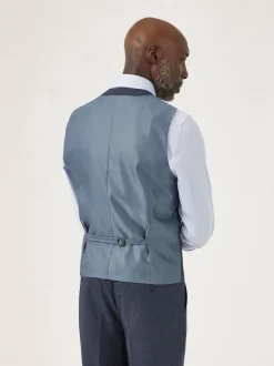 Skopes - Modèle droit - Harcourt Single Breasted Coupe sur mesure Suit Gilet Gris foncé Online