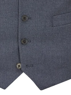 Skopes - Modèle droit - Harcourt Single Breasted Coupe sur mesure Suit Gilet Gris foncé Online