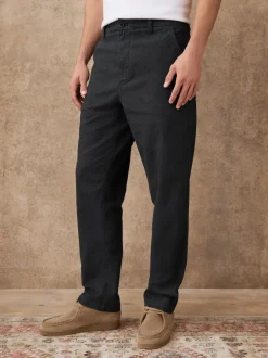 Next Gris foncé - Pantalon Heritage riche en coton Online