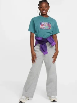 Nike - Pantalon de jogging Club en polaire coupe large Gris foncé chiné New