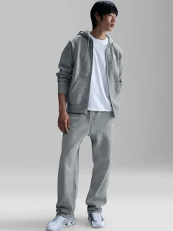 Nike Gris foncé chiné - Pantalon de jogging Club en polaire coupe large Online