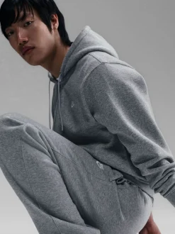 Nike Gris foncé chiné - Pantalon de jogging Club en polaire coupe large Online