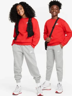 Nike Gris foncé chiné - Pantalon de jogging Club en polaire Clearance