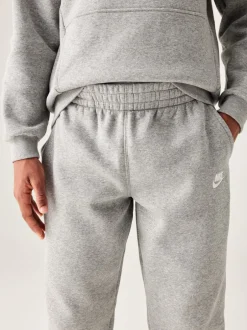 Nike Gris foncé chiné - Pantalon de jogging Club en polaire Clearance