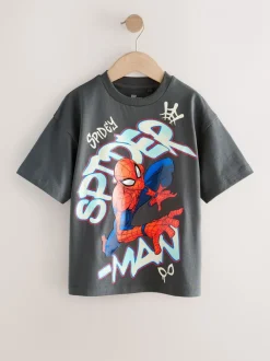 Next Gris gel anthracite - T-shirt Spiderman à manches courtes (3-16ans) Hot