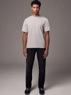 Next - Coupe ample - T-shirt épais Gris glace Best