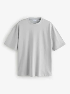 Next - Coupe ample - T-shirt épais Gris glace Best