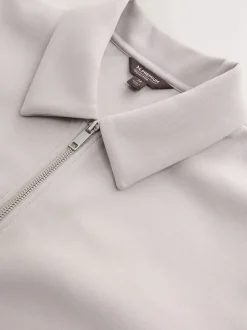 Next Gris glace - N. Premium Veste-chemise zippée en néoprène doux au toucher Online