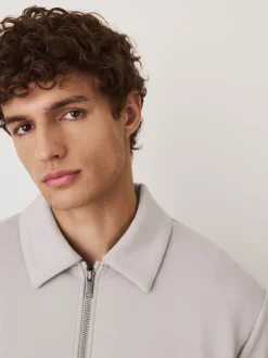 Next Gris glace - N. Premium Veste-chemise zippée en néoprène doux au toucher Online