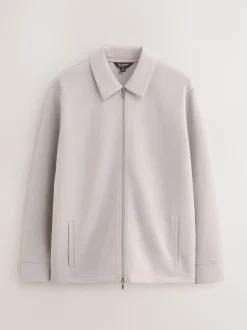 Next Gris glace - N. Premium Veste-chemise zippée en néoprène doux au toucher Online