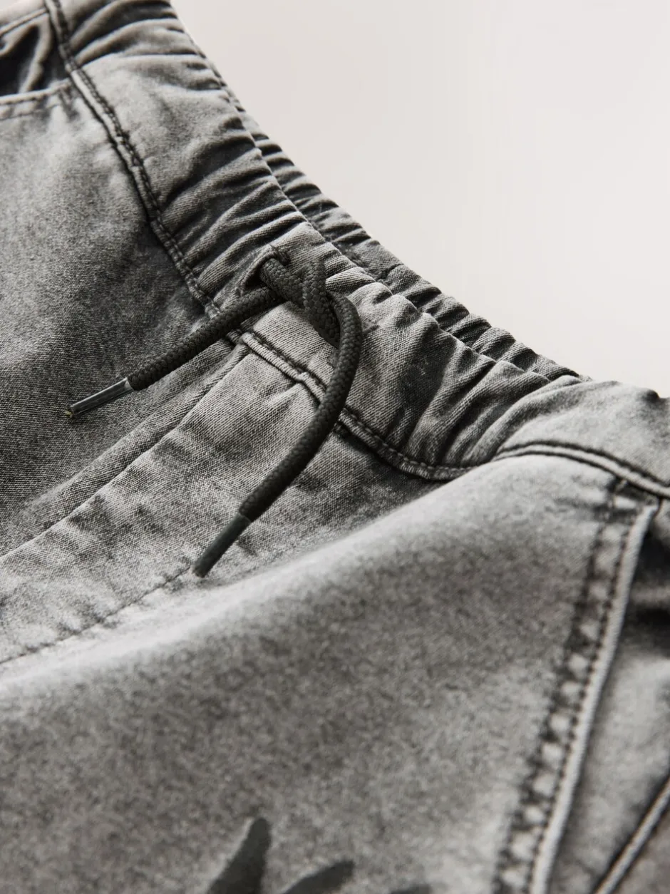 Next Gris Graffiti - Jean cargo à taille élastique (3-16ans) Online