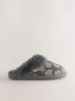 Next Gris Hamish - Suede Mule Pantoufles