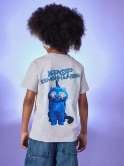 Next Gris imprimé à l'arrière - T-shirt KPOP Demon Hunters (6-16ans) Online