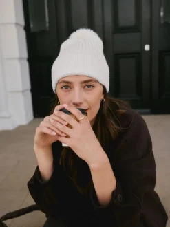 Next Gris pâle - Bonnet à pompon N. Premium 100% cachemire Best