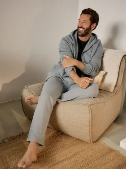 Next - Jogging ouvert lourd à dos brosse Gris pâle Sale