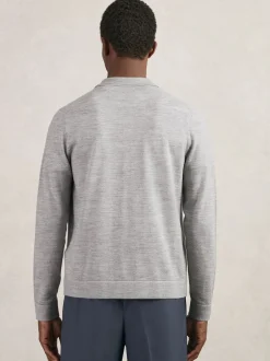 Reiss Gris pâle Mouline - Chemise Munich Outlet