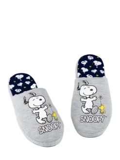 Vanilla Underground - Chaussons mules d’hiver femme Gris Snoopy Hot
