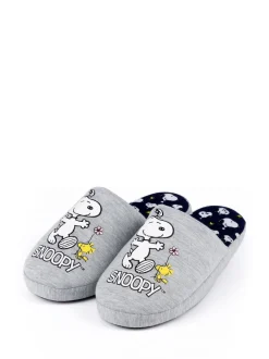 Vanilla Underground - Chaussons mules d’hiver femme Gris Snoopy Hot