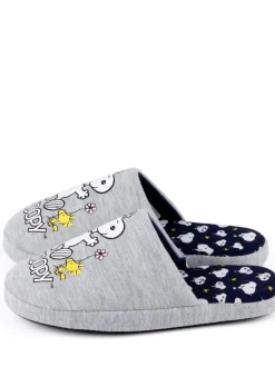 Vanilla Underground - Chaussons mules d’hiver femme Gris Snoopy Hot