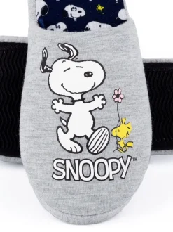 Vanilla Underground - Chaussons mules d’hiver femme Gris Snoopy Hot