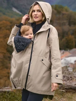 Seraphine Gris taupe - Imperméable de Grossesse et de portage 3-en-1 Sale