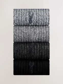 Next Gris torsadé - Lot de chaussettes épaisses brodées 4 Sale