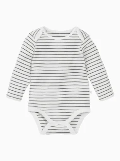 Mori Gris/Blanc - Body à encolure enveloppe à manches longues Best