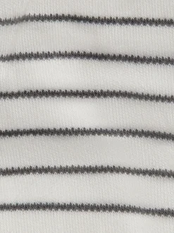 Mori Gris/Blanc - Body à encolure enveloppe à manches longues Best