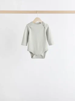 Next Gris/Blanc - Bodysuits à manches longues 5 Pack Clearance