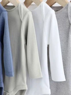 Next Gris/Blanc - Bodysuits à manches longues 5 Pack Clearance