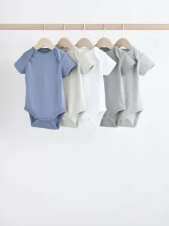 Next Gris/Blanc - Bodysuits Manches courtes 5 Pack New