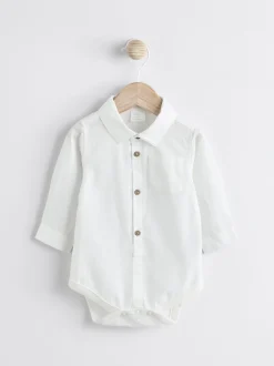 Next Gris/Blanc - Ensemble salopette et body bébé en coton tissé (0mois-3ans) Sale
