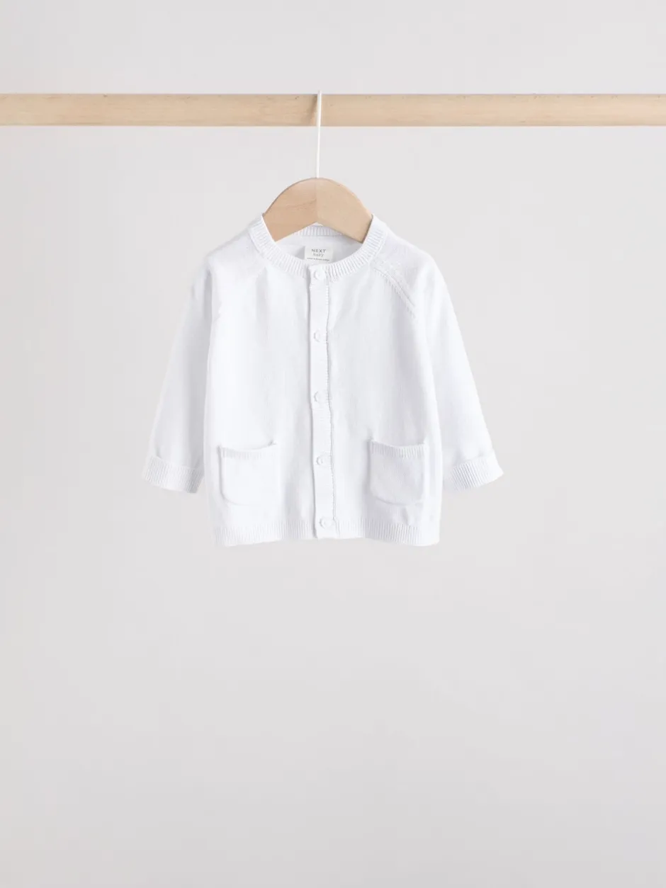 Next Gris/Blanc - Gris et blanc 2pk Cardigan bébé en maille Outlet