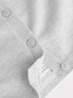 Next Gris/Blanc - Gris et blanc 2pk Cardigan bébé en maille Outlet