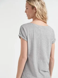 Next Gris/Blanc/Noir/Bleu marine/Vert kaki - Lot de 5 T-shirts à mancherons Sale