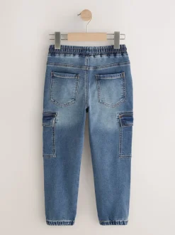 Next Gris/Bleu - Jean cargo avec taille élastiquée, lot de 2 (3-16ans) New