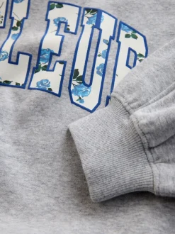 Next Gris/bleu à slogan fleuri - Ensemble Sweat-shirt et Leggings évasés (3-16ans) Best