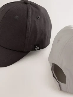 Next Gris/Charbon - Casquettes de baseball 100% coton 2 Pack (1-16ans) Outlet