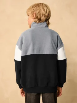 Next Gris/Noir - Polaire à col cheminée (3-16ans) New