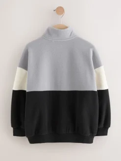 Next Gris/Noir - Polaire à col cheminée (3-16ans) New