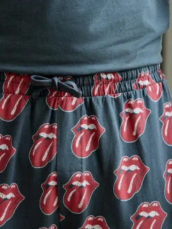 Next Gris/rouge - Ensemble de pyjamas The Rolling Stones à manches courtes Hot