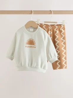 Next Gris/rouille - Ensemble sweat et pantalon de jogging bébé (0mois à2ans) Clearance