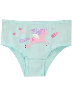 Harry Bear Filles Licorne 100% Coton Caleçons 5 Lot Discount