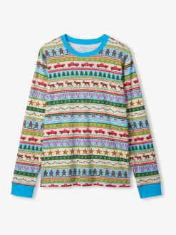 Hatley pyjama en coton côtelé de Noël bleu Fun Fair Isle pour homme Sale