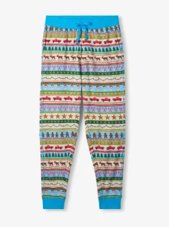 Hatley pyjama en coton côtelé de Noël bleu Fun Fair Isle pour homme Sale